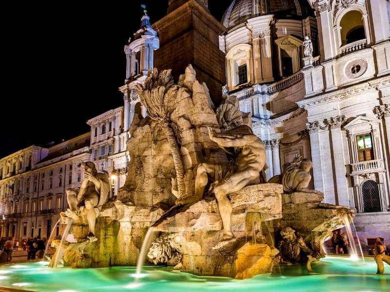 Fontana dei Quattro Fiumi Piazza Navona Rom