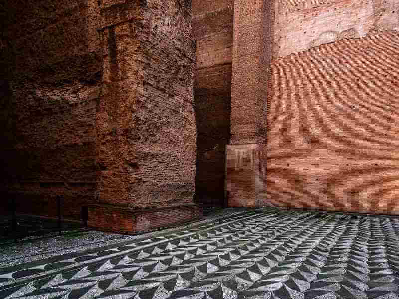 Boden der Caracalla Therme