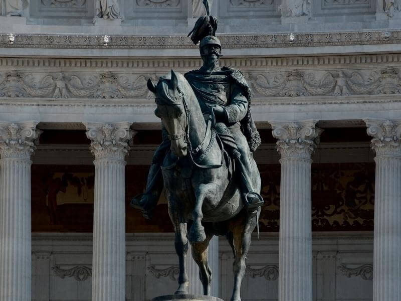 Bronzestatue Vittorio Emanuele II Denkmal Rom