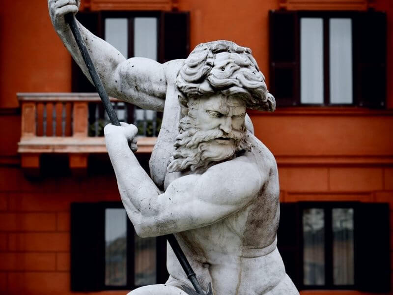Skulptur Neptun Brunnen Rom