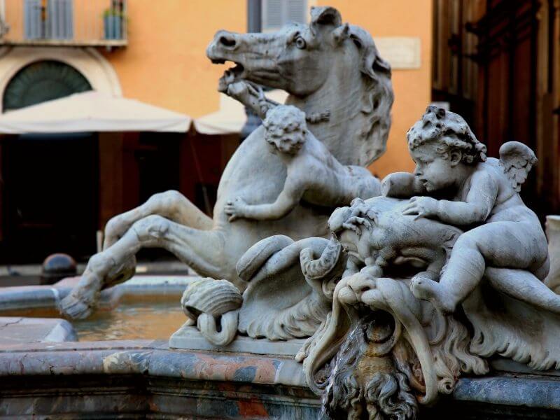 Skulpturen Neptunbrunnen Piazza Navona