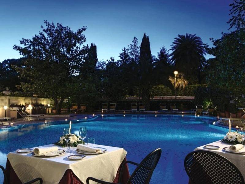 Romantisches Abendessen im Grand Hotel Gianicolo Rom