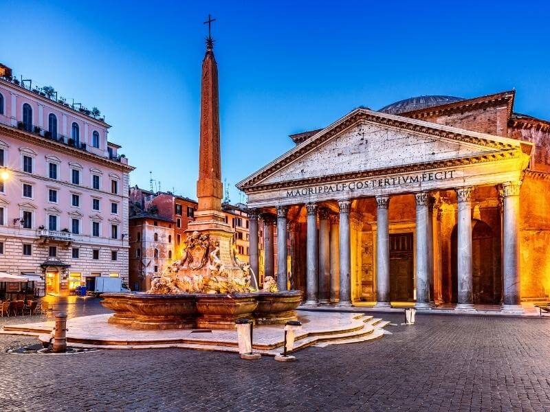 Pantheon ohne Touristen im Winter
