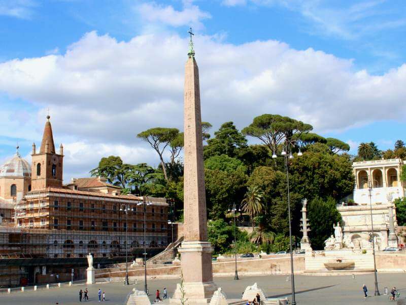 Obelisk an Piazza del Popolo Rom