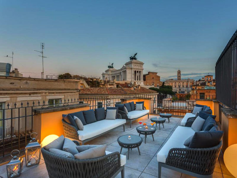Otivm-Hotel-in-Rom-Dachterrasse Otivm-Hotel-in-Rom-Dachterrasse
