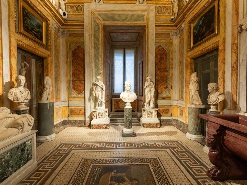 Ausstellungsraum Gallerie Borghese Rom